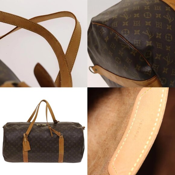 LOUIS VUITTON Monogram Sac Polochon 65 Boston Bag 2way M41222 LV Auth - Picture 12 of 14